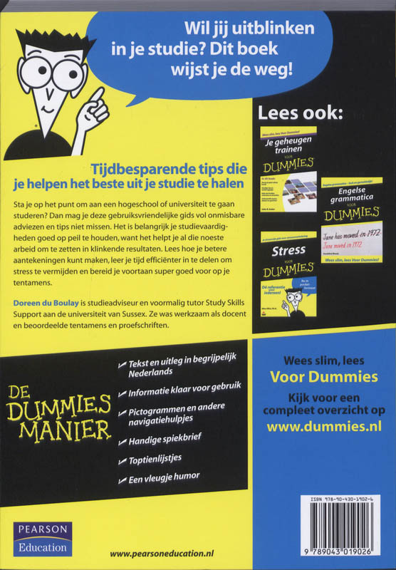 Voor Dummies - Succesvol studeren voor Dummies achterkant