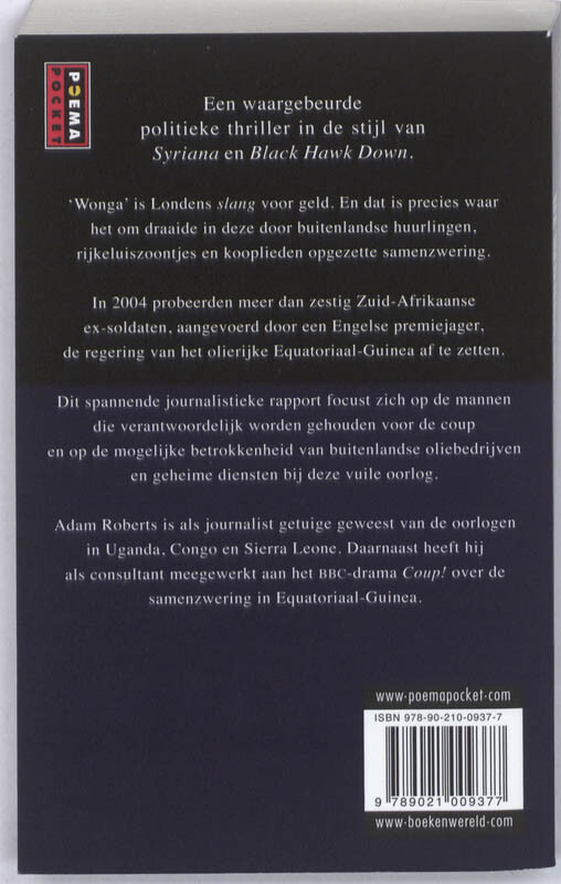 De Wonga Coup achterkant