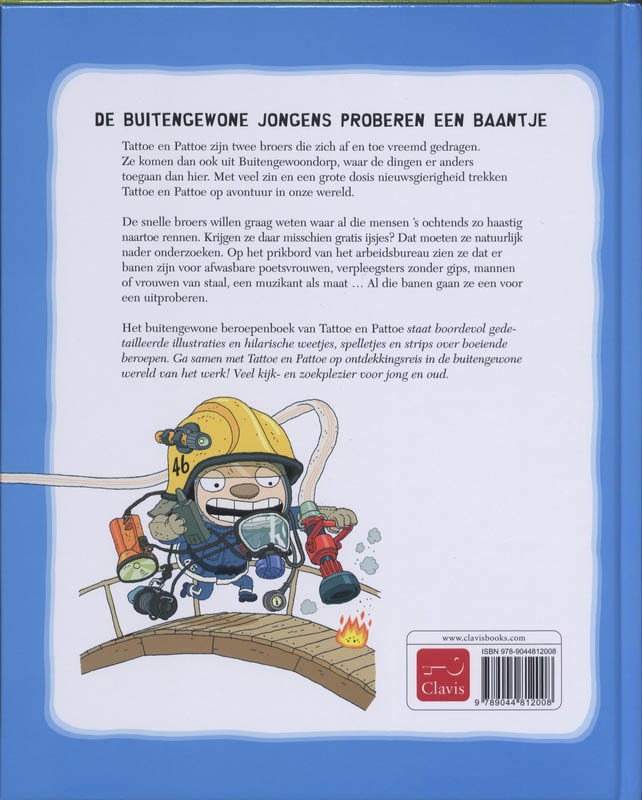 Het buitengewone beroepenboek van Tattoe en Pattoe / Clavis informatief achterkant