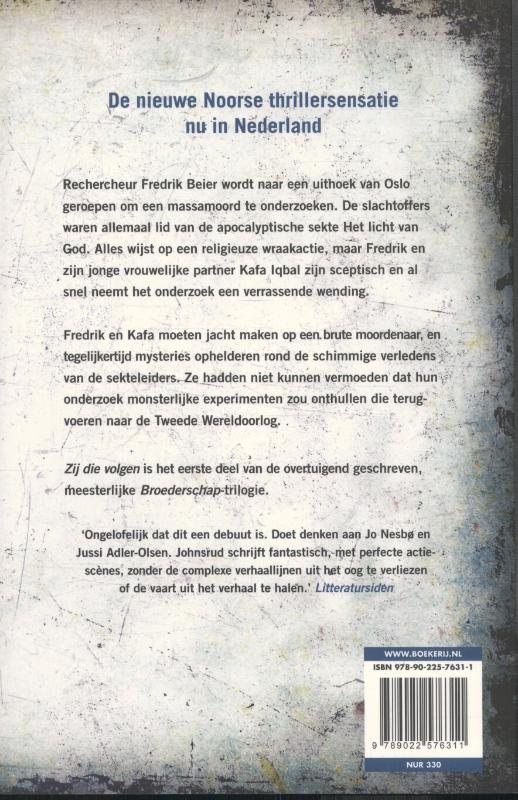 Zij die volgen / Broederschap / 1 Zij die volgen / Broederschap / 1 achterkant