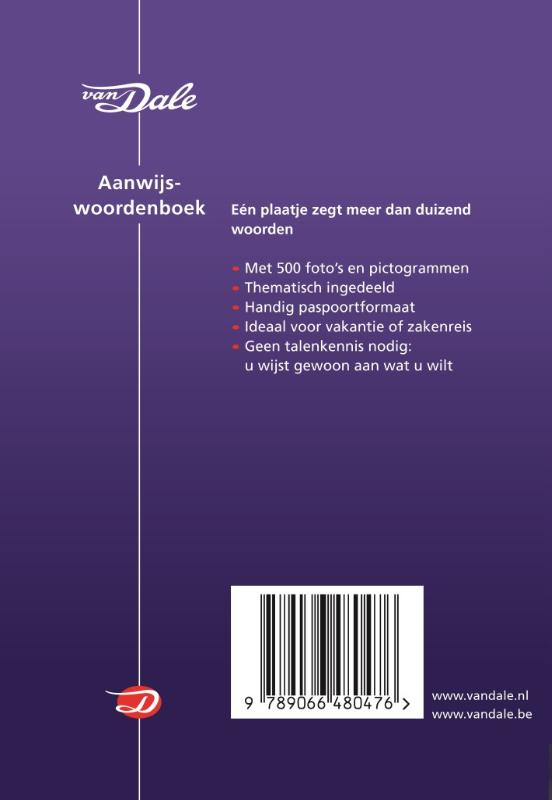 Van Dale Aanwijswoordenboek achterkant