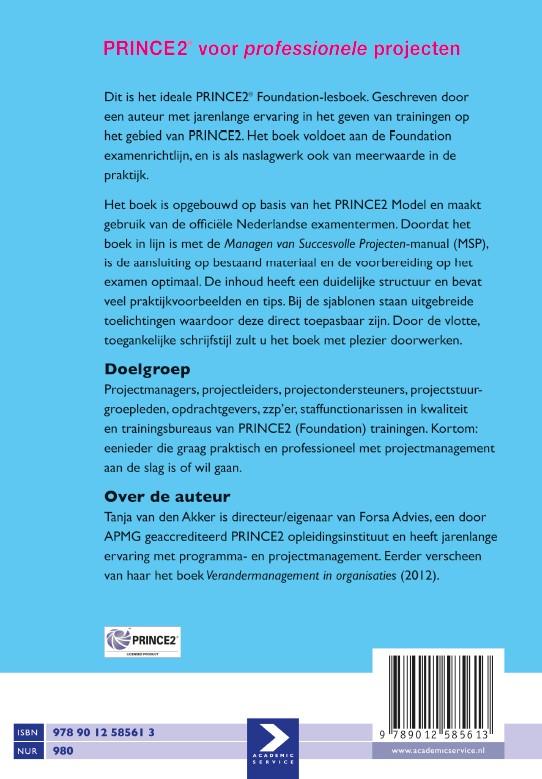 Prince2® voor professionele projecten achterkant