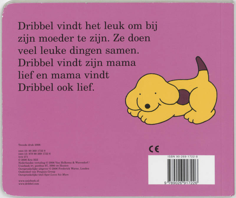 Dribbels lieve mama achterkant