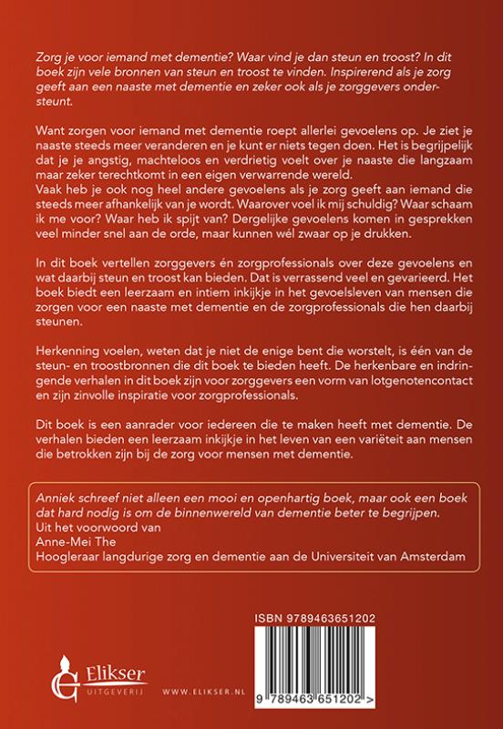 Steun en troost bij dementie achterkant
