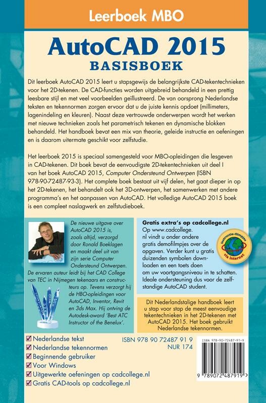 AutoCAD 2015 / Leerboek MBO achterkant