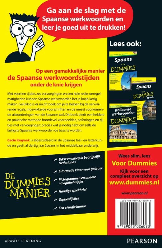 Spaanse werkwoorden voor Dummies / Voor Dummies achterkant