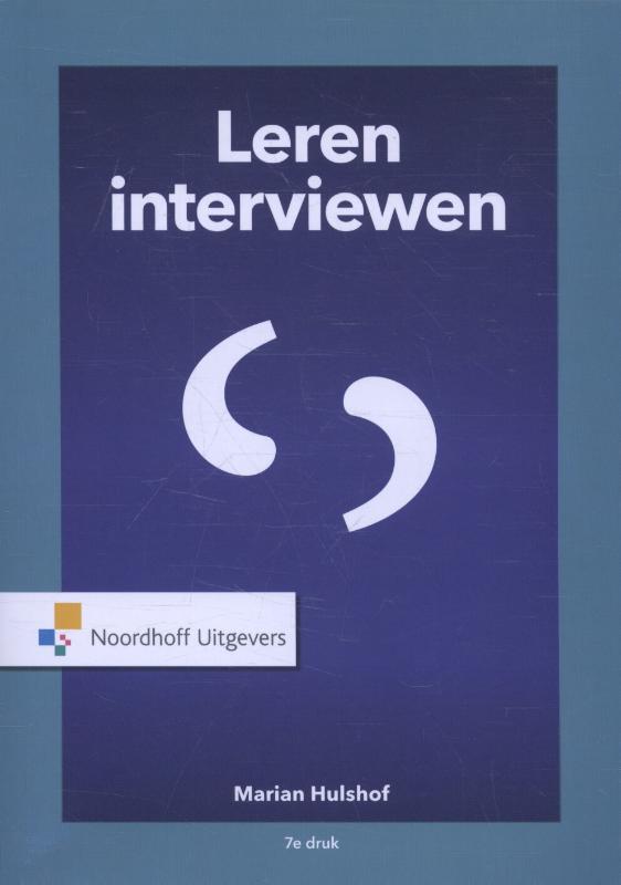 boekenbalie_9789001862565_cover Leren interviewen / Vast Boek / Noordhoff