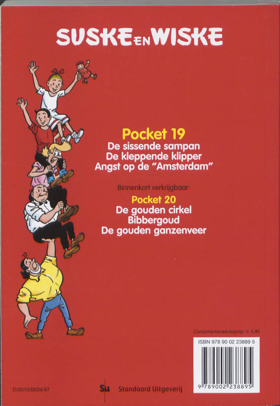 Pocket: sissende sampan, klepppende klipper, angst op de 'Amsterdam' / Suske en Wiske achterkant