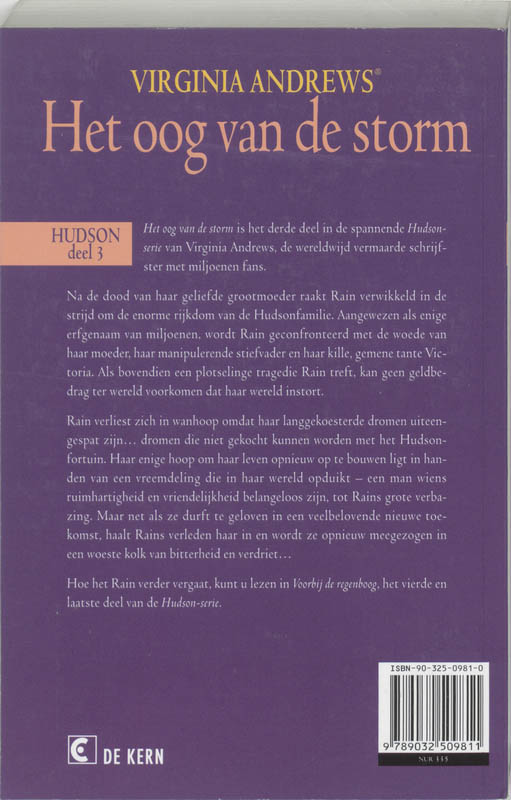 De Hudson-Serie / 3 Het Oog Van De Storm De Hudson-Serie / 3 Het Oog Van De Storm achterkant