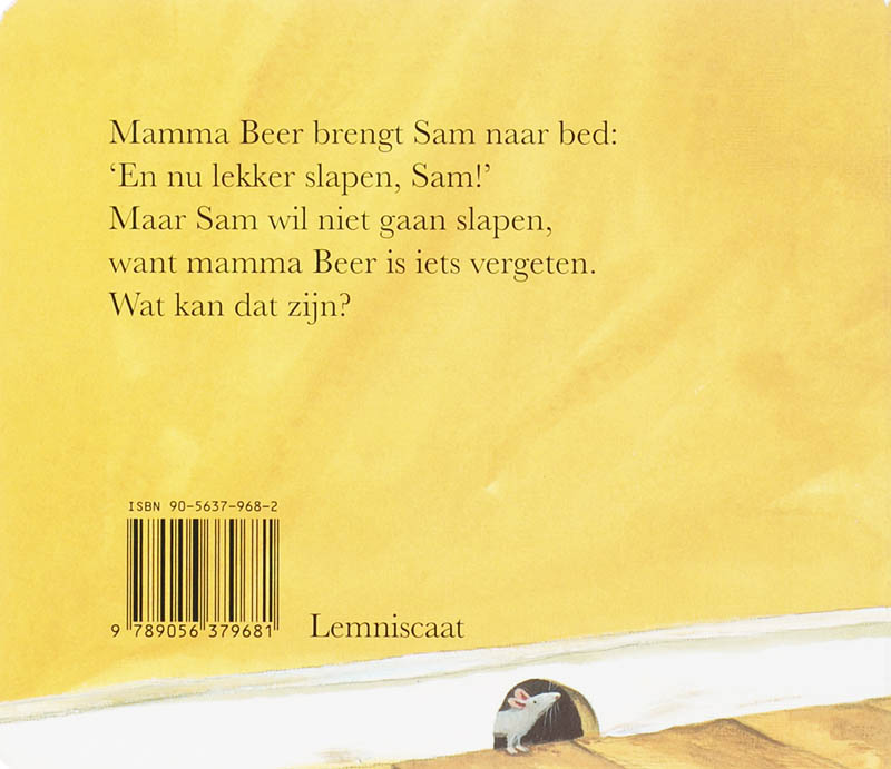 En nu lekker slapen, Sam! achterkant