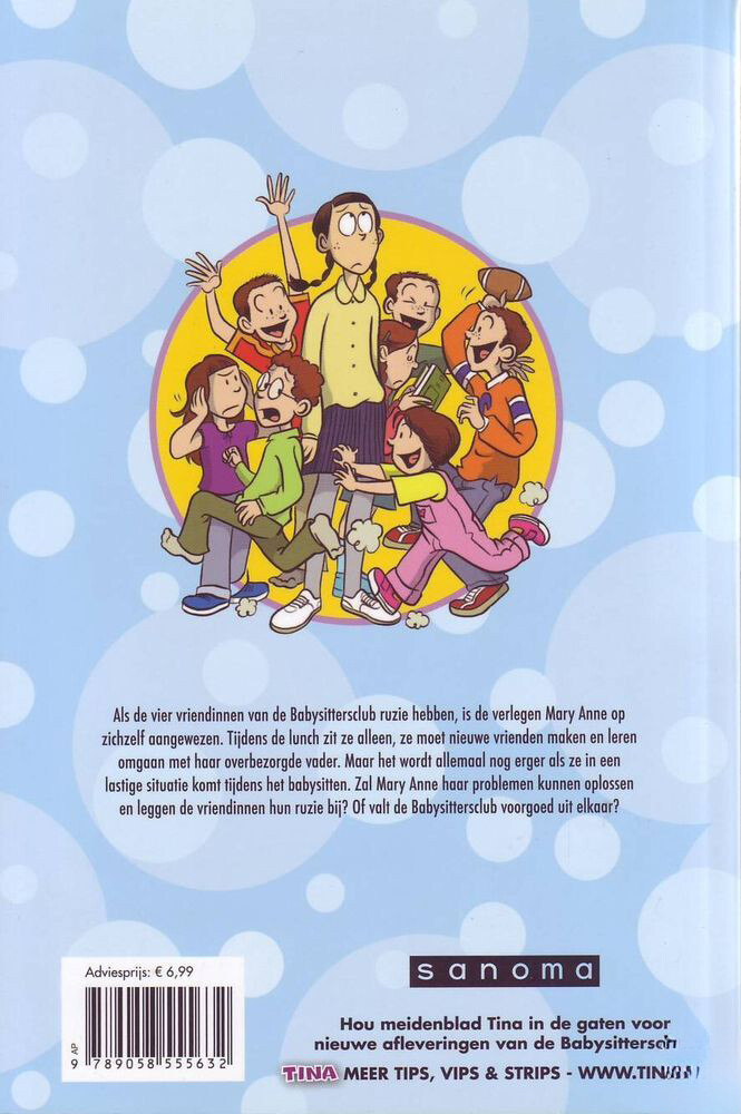 Mary Anne lost 't op / De babysittersclub / 3 achterkant