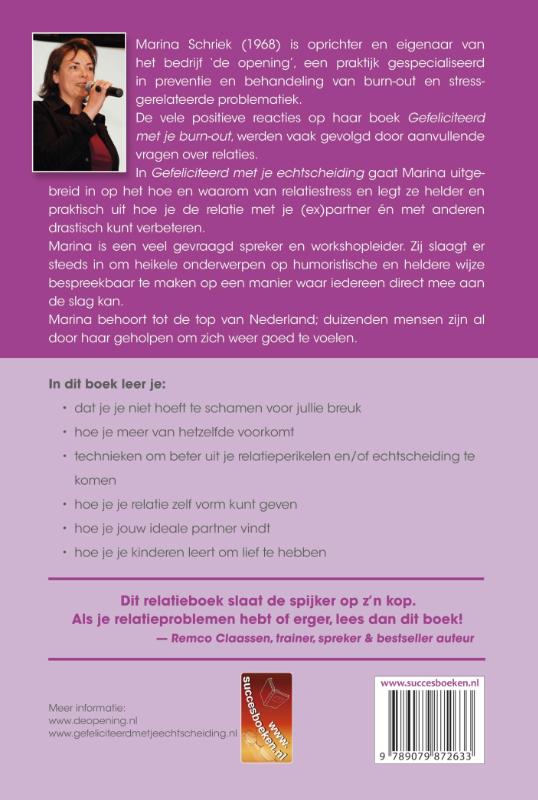Gefeliciteerd met je echtscheiding achterkant
