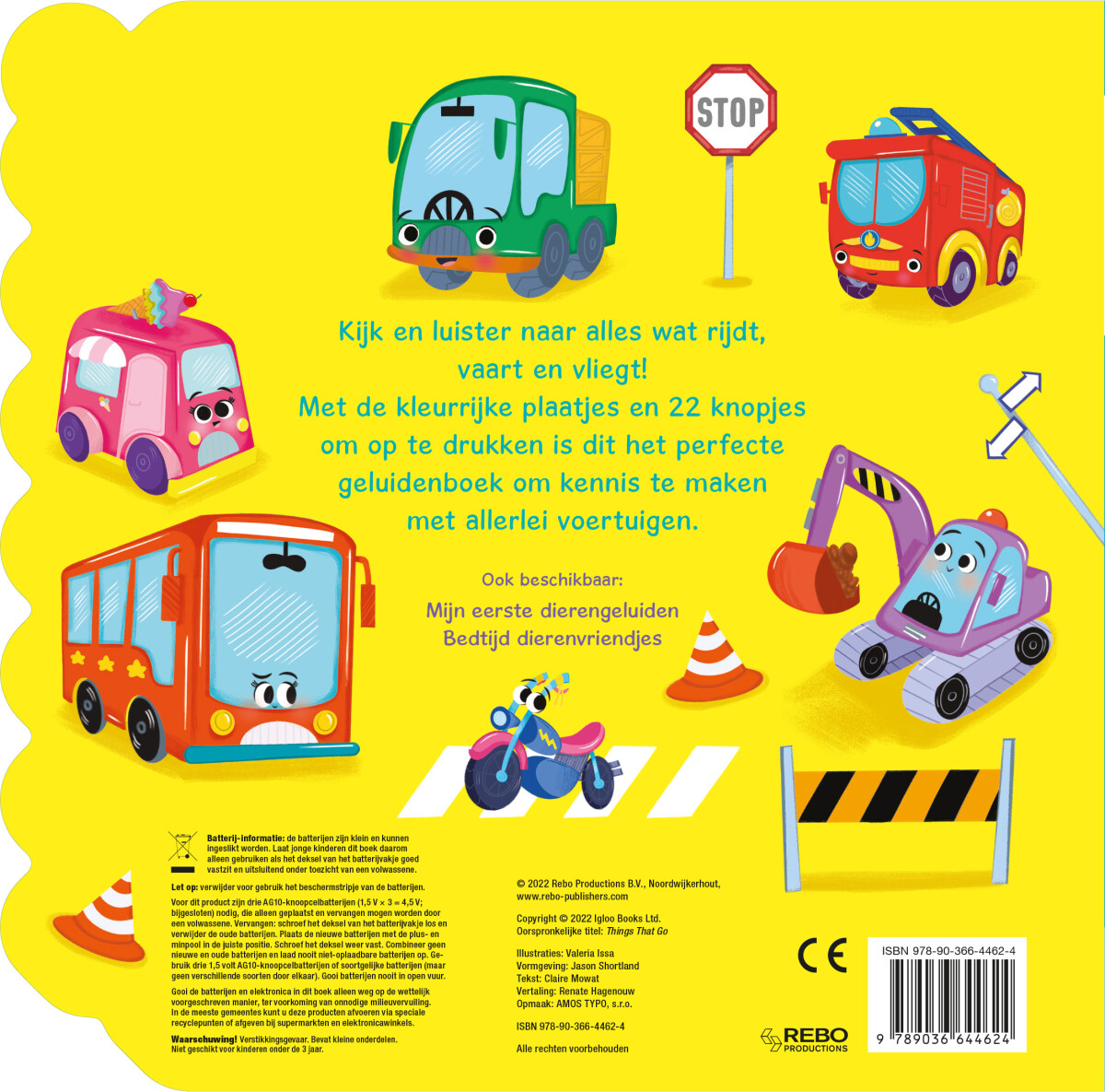 Toet toet - geluidenboek 22 geluiden achterkant