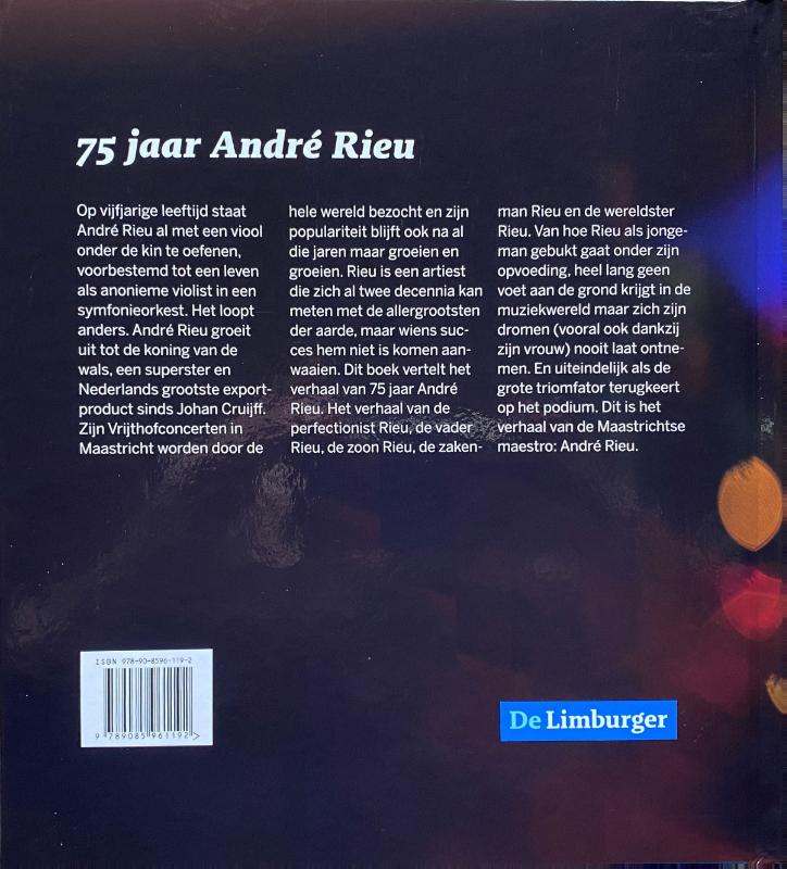 75 jarig jubileum Rieu achterkant