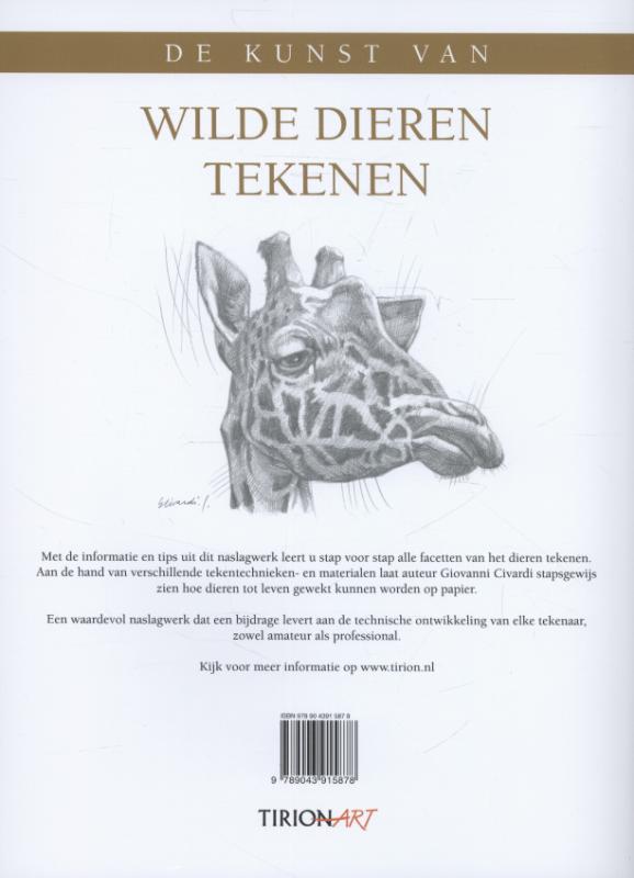 De kunst van wilde dieren tekenen achterkant