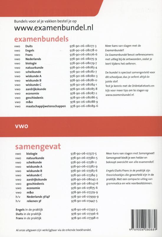 Management en organisatie / Vwo 2014/2015 / Examenbundel achterkant