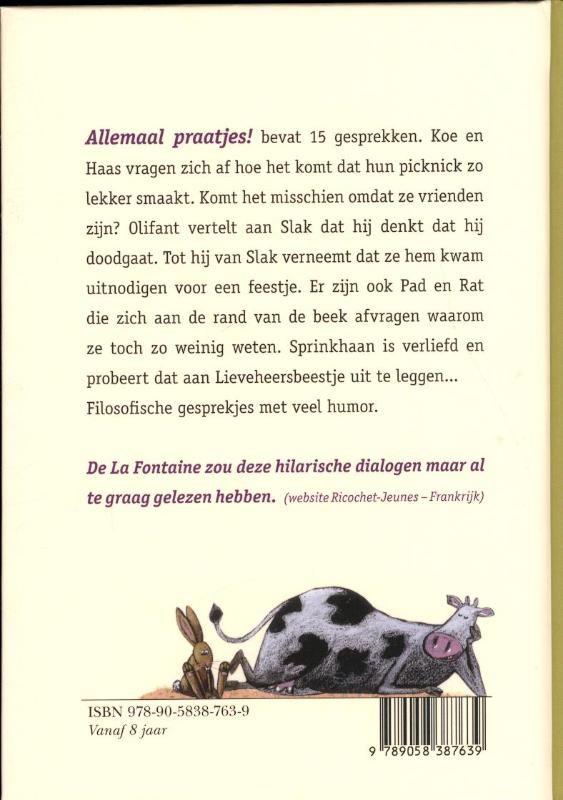 Allemaal praatjes! achterkant