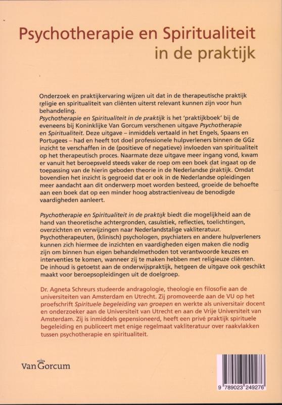 Psychotherapie en spiritualiteit in de praktijk achterkant