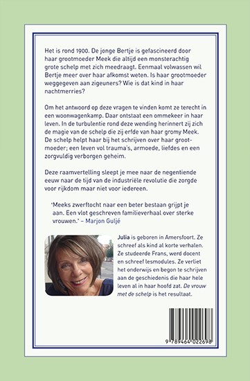 De vrouw met de schelp achterkant