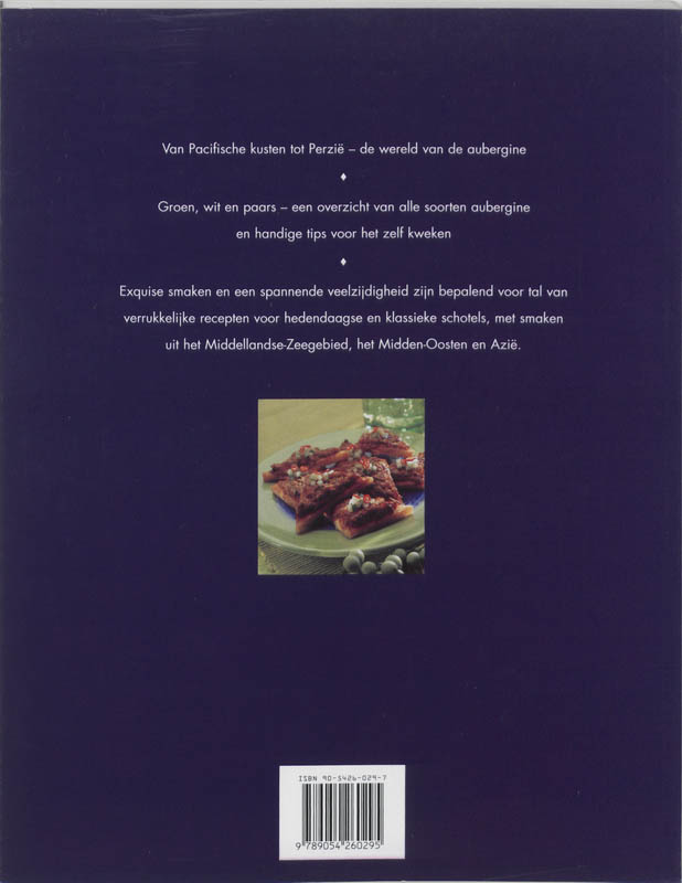 Aubergine Kookboek achterkant