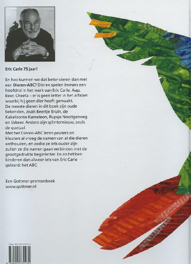 Eric Carle's dieren-ABC / Gottmer-prentenboek achterkant