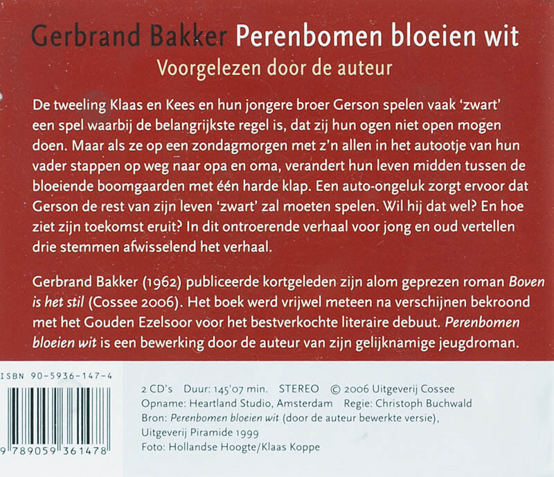 Perenbomen bloeien wit / Cossee CD originals achterkant