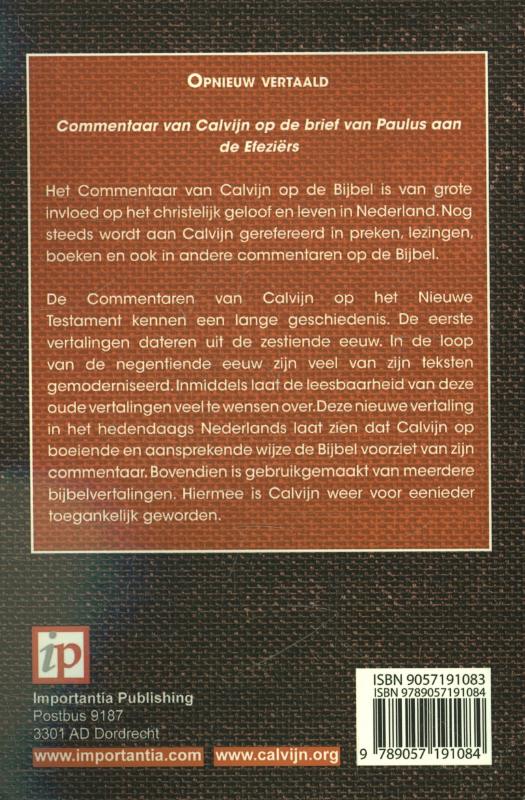 De brief van Paulus aan De Efeziërs achterkant