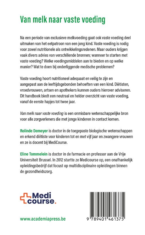 Van melk naar vaste voeding achterkant