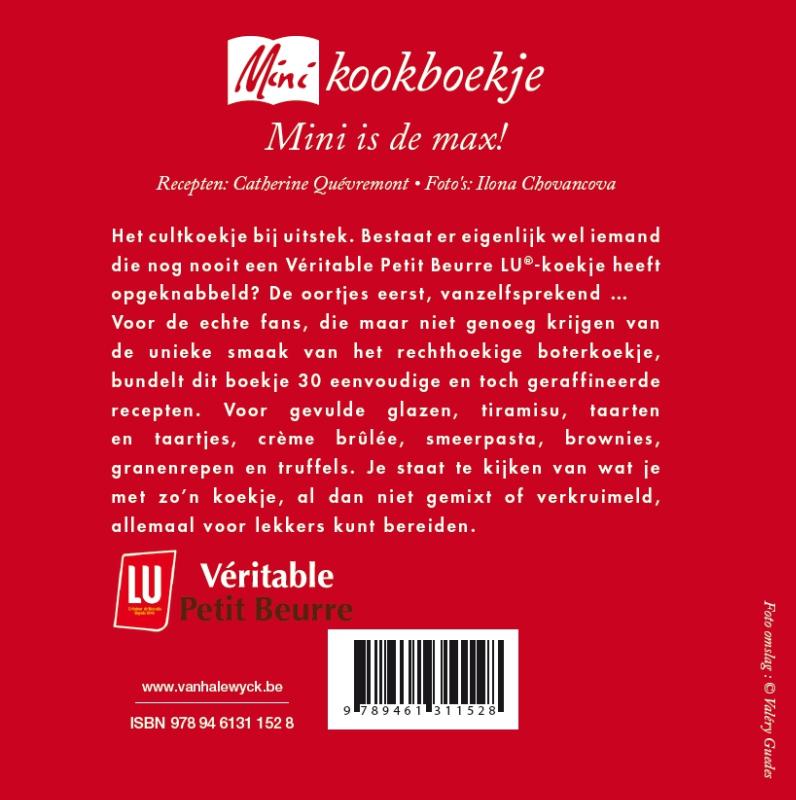 Veritable petit beurre Lu / Minikookboekje achterkant