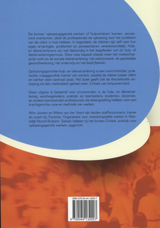Oplossingsgerichte hulp- en dienstverlening. Cirkels van empowerment Oplossingsgerichte hulp- en dienstverlening. Cirkels van empowerment achterkant