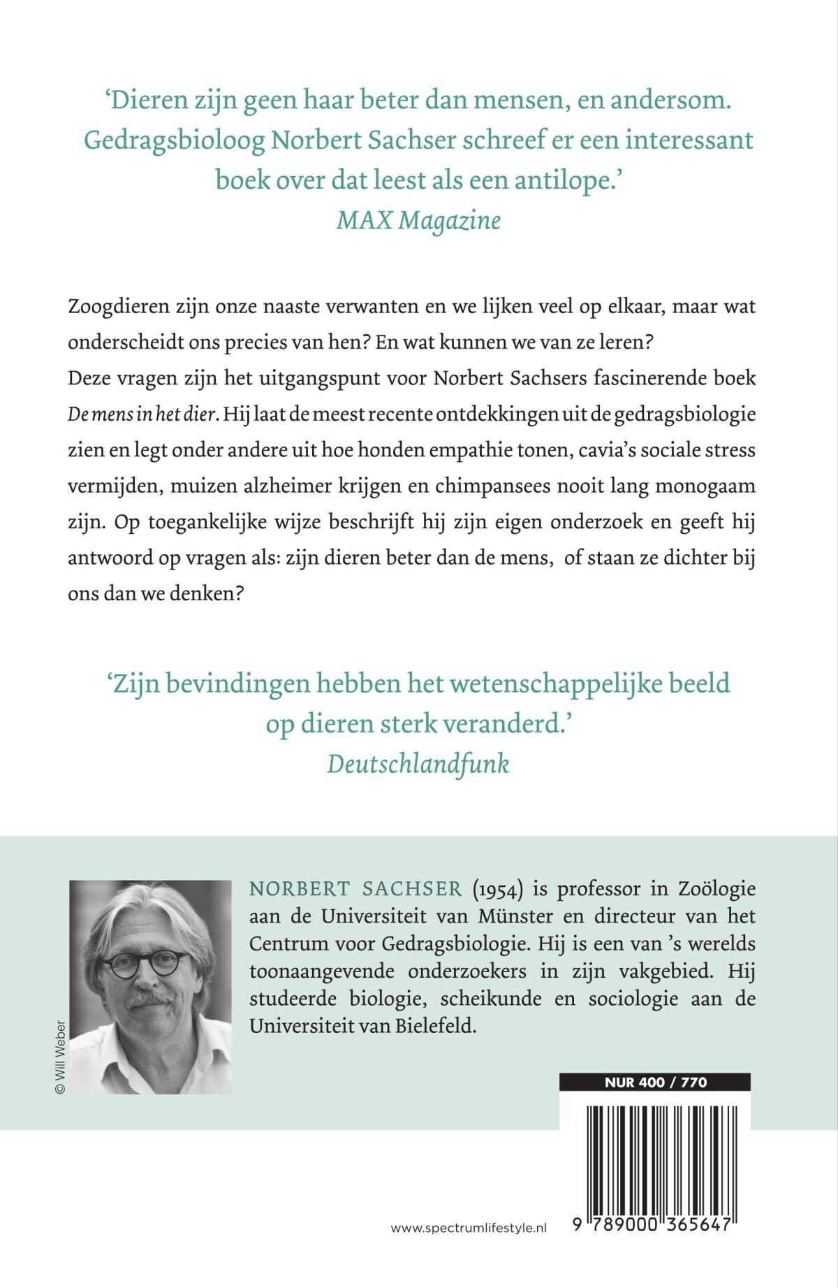 De mens in het dier achterkant