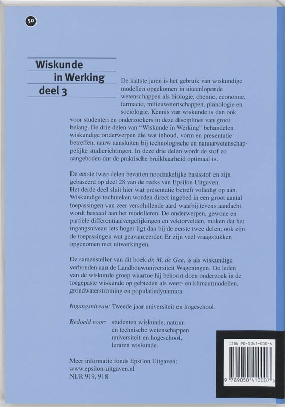 Wiskunde in Werking 3 achterkant