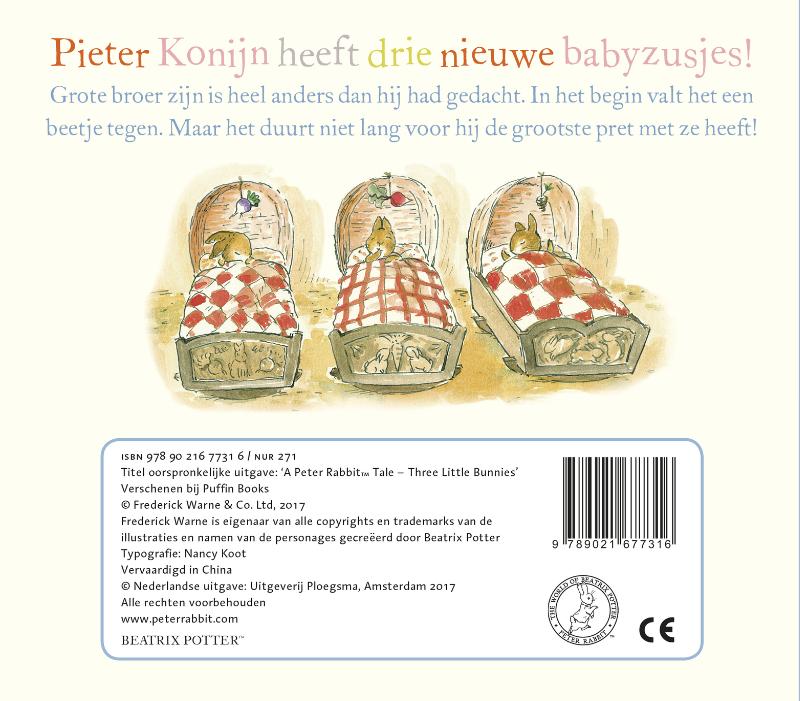 Pieter Konijn: Drie babyzusjes / Pieter Konijn achterkant