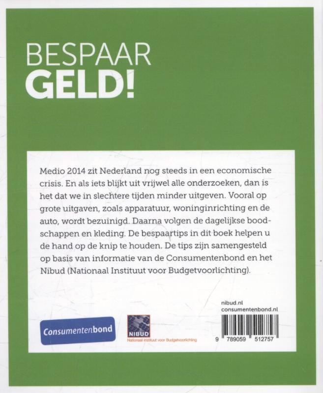 Bespaar geld! achterkant