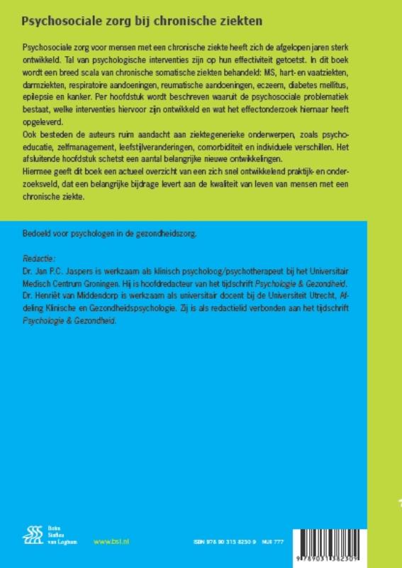 Psychosociale zorg bij chronische ziekten achterkant