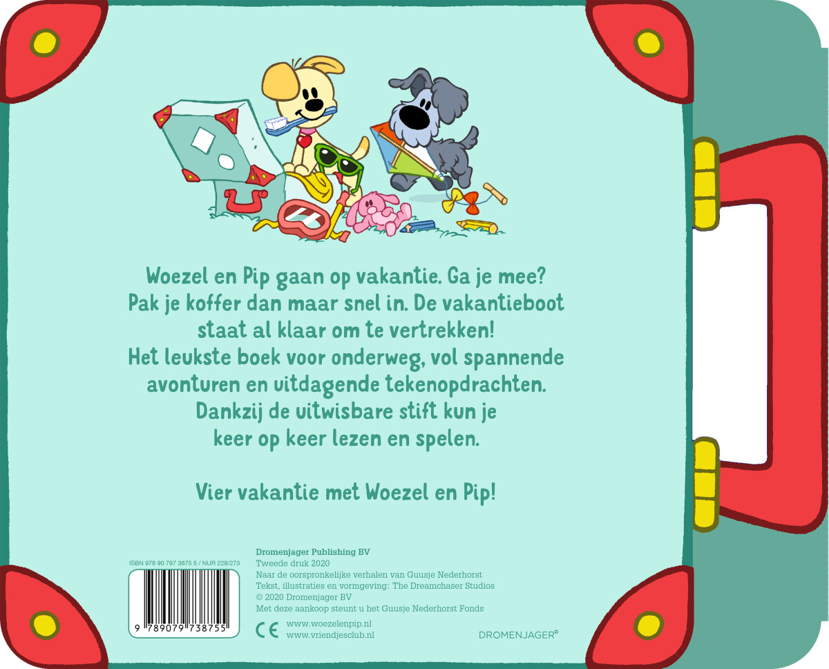 Woezel & Pip gaan op vakantie! / Woezel & Pip achterkant