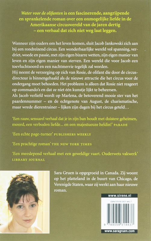 Water voor de olifanten / Sirene Water voor de olifanten / Sirene achterkant