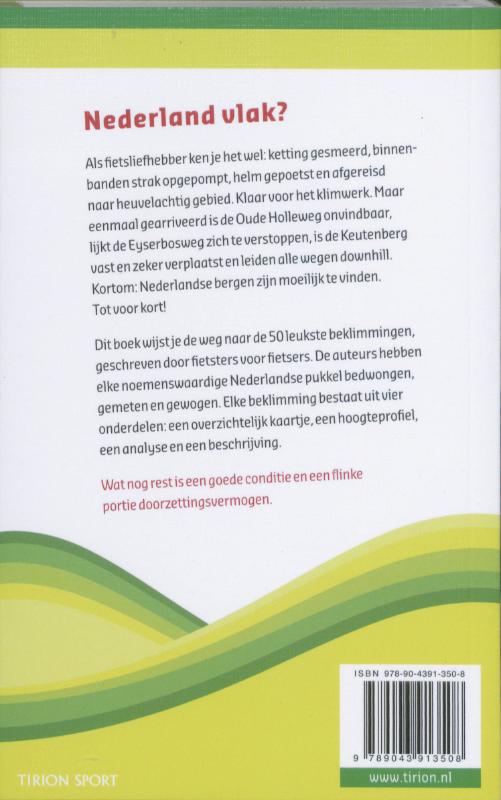 Bergop in Nederland / Tirion sport Bergop in Nederland / Tirion sport achterkant