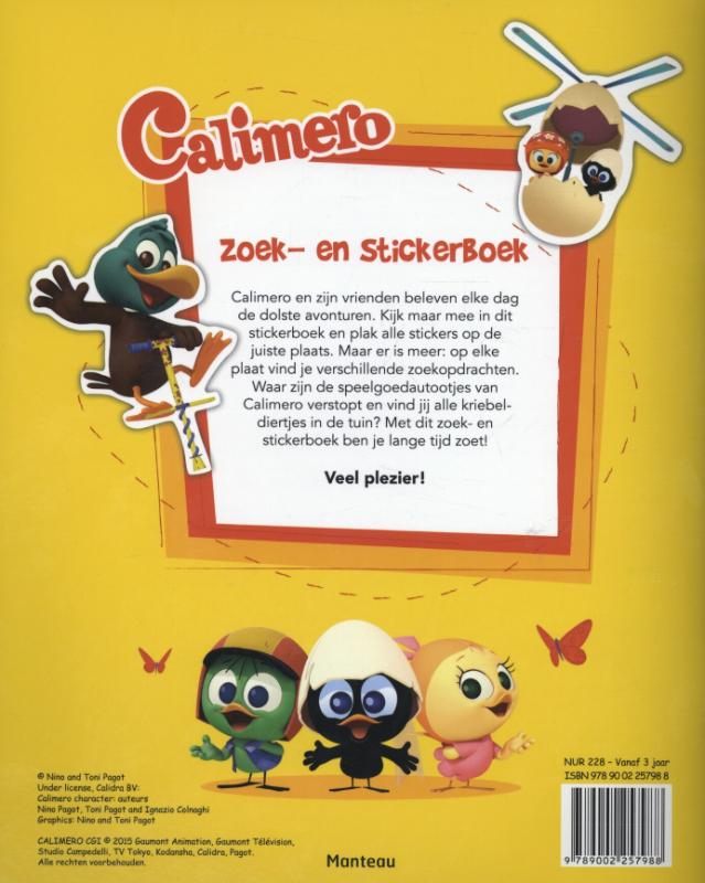 Calimero Stickeravontuur / Calimero achterkant