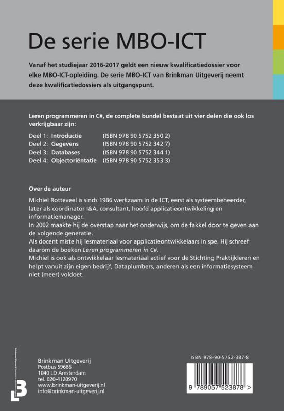 Leren programmeren in C#, complete bundel Leren programmeren in C#, complete bundel achterkant