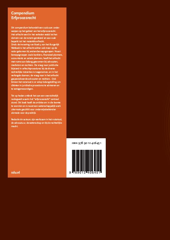 Compendium erfprocesrecht / Compendia achterkant