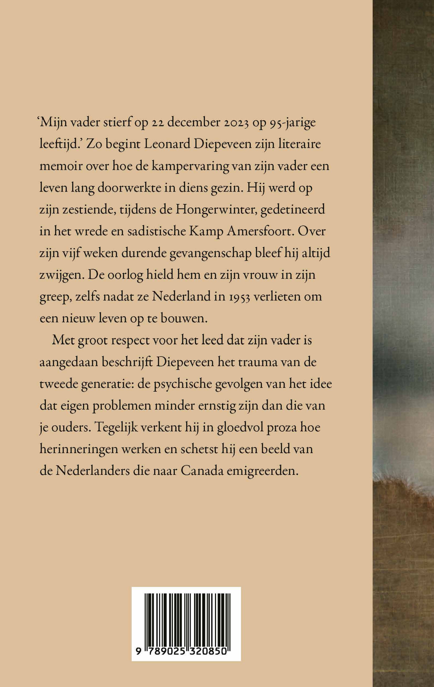 Wanneer ik terug ben praten we erover achterkant
