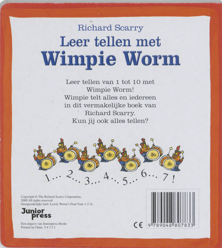 Leer Tellen Met Wimpie Worm achterkant