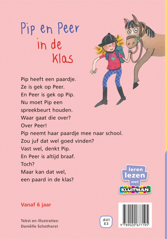Pip en Peer in de klas / Leren lezen met Kluitman achterkant
