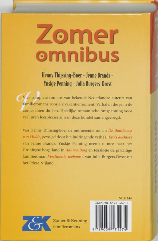 Zomeromnibus achterkant