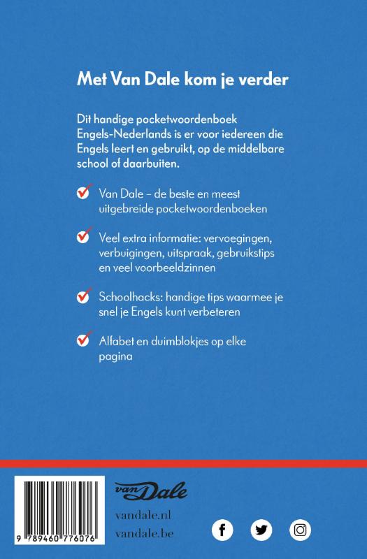 Van Dale Pocketwoordenboek Engels-Nederlands achterkant