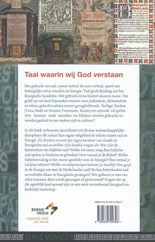 Taal waarin wij God verstaan achterkant