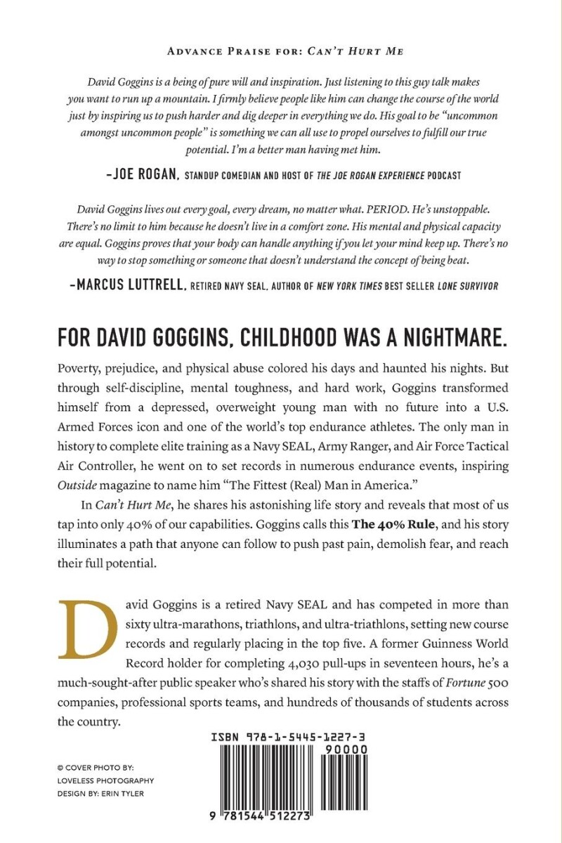 Can't Hurt Me achterkant