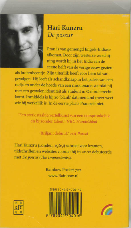 De poseur / Rainbow pocketboeken / 722 achterkant