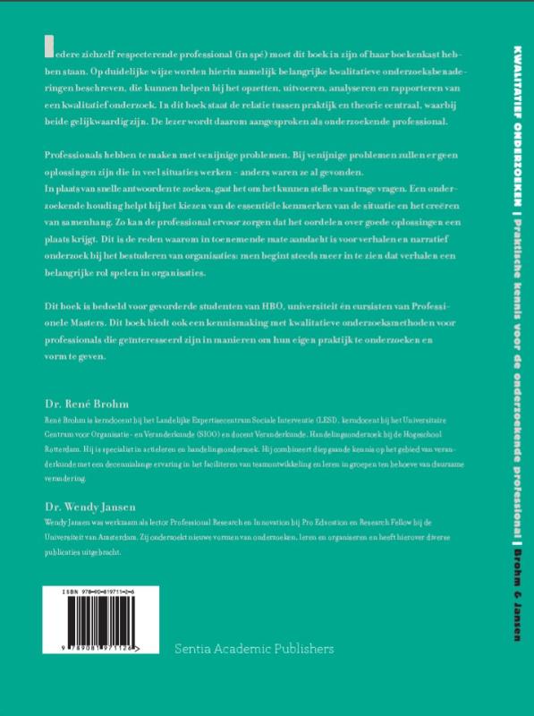 Kwalitatief Onderzoeken Kwalitatief Onderzoeken achterkant